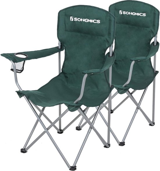 Campingstuhl Faltbar, 2er Set, Faltstuhl Klappstuhl Komfortable, Angelstuhl Ultraleichter mit Armlehnen für Picknick, Outdoor, Wandern, Garten, Balkon