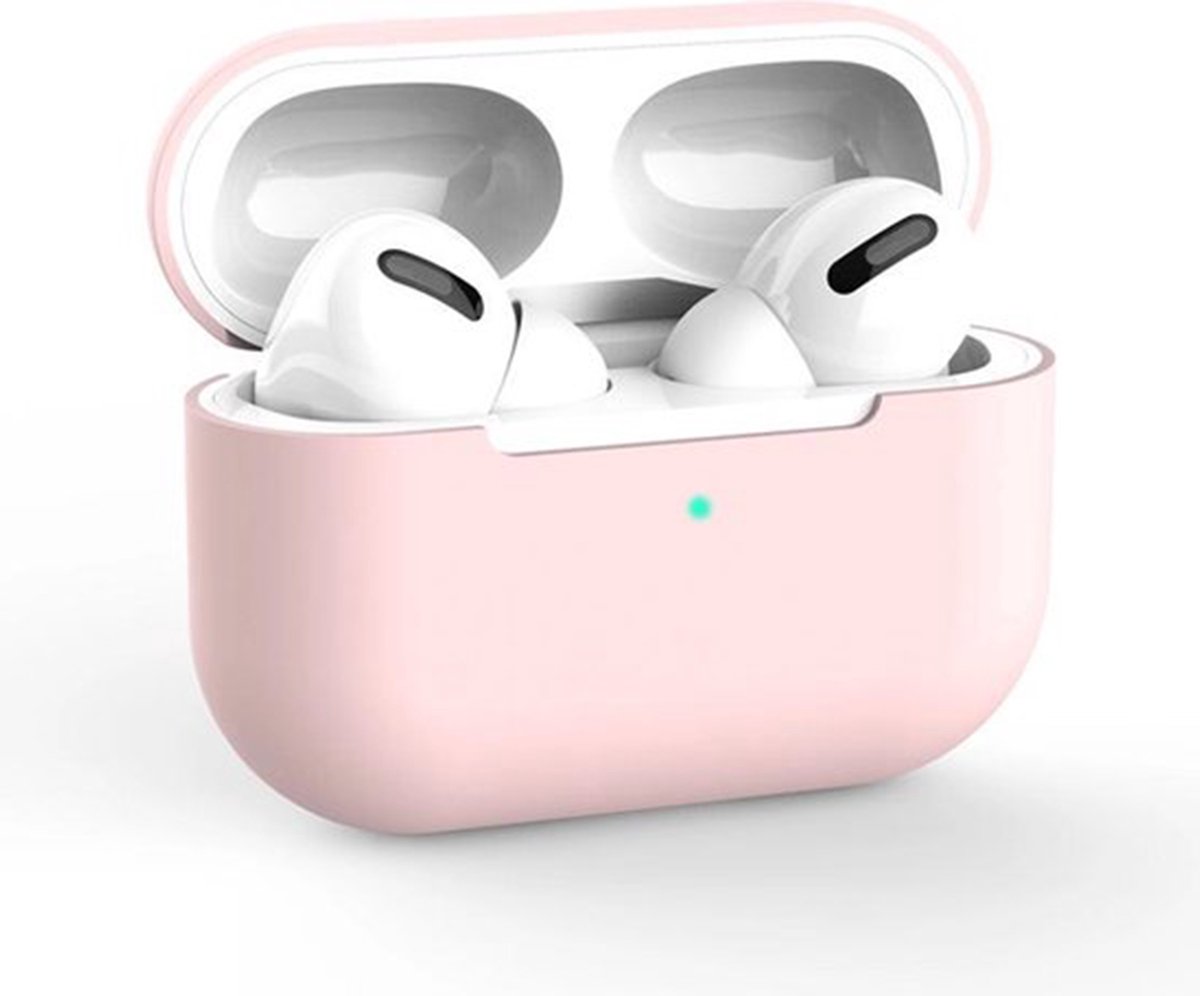 Hoesje voor Apple AirPods Pro - Roze - Hoesje Siliconen Case Cover Bescherming