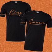 Koningsdag shirt | Oranje Kleding | Feestkleding | King en Queen | Maat S