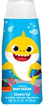 douchegel Baby Shark junior 300 ml lichtblauw/wit