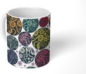 Mok - Koffiemok - Patroon - Cirkel - Kleur - Mokken - 350 ML - Beker - Koffiemokken - Theemok