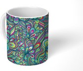 Mok - Koffiemok - Fantasy - Design - Kleuren - Retro - Mokken - 350 ML - Beker - Koffiemokken - Theemok