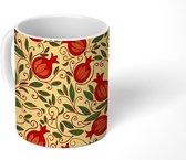 Mok - Koffiemok - Patronen - Granaatappel - Rood - Mokken - 350 ML - Beker - Koffiemokken - Theemok