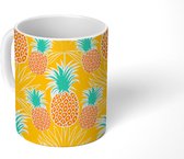 Mok - Koffiemok - Jungle - Ananas - Fruit - Design - Mokken - 350 ML - Beker - Koffiemokken - Theemok