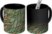 Magische Mok - Foto op Warmte Mokken - Koffiemok - Line art - Regenboog - Bohemian - Patronen - Magic Mok - Beker - 350 ML - Theemok