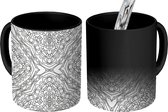 Magische Mok - Foto op Warmte Mokken - Koffiemok - Mandala - Zentangle - Patronen - Magic Mok - Beker - 350 ML - Theemok