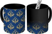 Magische Mok - Foto op Warmte Mokken - Koffiemok - Patronen - Bloem - Lelie - Magic Mok - Beker - 350 ML - Theemok