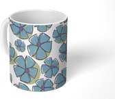 Mok - Koffiemok - Bloemen - Cirkels - Design - Mokken - 350 ML - Beker - Koffiemokken - Theemok