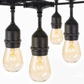 LED Feestverlichting - Waterdicht - lichtsnoer - 7meter - Warm Wit - incl 10 lampen - Voor Binnen en Buiten