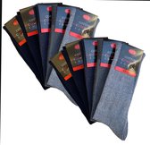 10 paar nette heren sokken - Comfort sokken - Business sokken - Maat 43-46 - Blauw Mix - Multipack - Mega pack