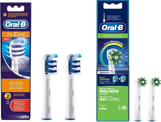 ORAL-B - Opzetborstels TRIZONE + CROSS ACTION - Elektrische | bol.com