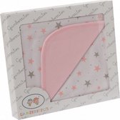 babydeken ster junior 80 x 80 cm katoen wit/roze