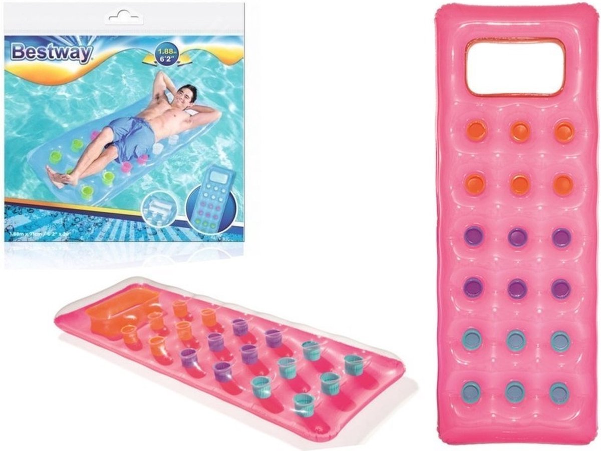 Bestway - luchtbed zwembad - volwassenen - 188x71 cm - roze