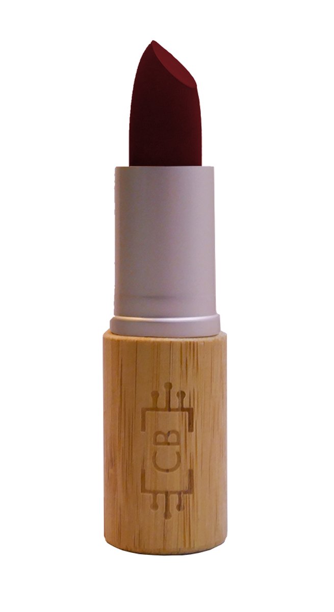 Cosm.Ethics Bar Lipstick Matte lippenstift bamboe veganistische duurzame makeup kerst cadeau - donker diep rood