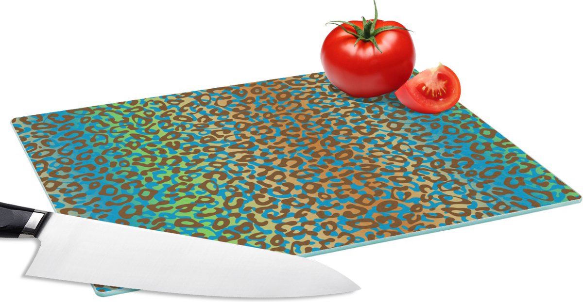 Glazen Snijplank - 28x20 - Patroon - Panter - Abstract - Snijplanken Glas