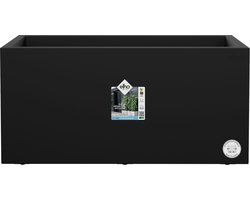 Elho Vivo Next Lang 80 - Plantenbak voor Binnen & Buiten Rechthoekig - 100% Gerecycled Plastic - L 78.0 x H 37.9 cm - Living black