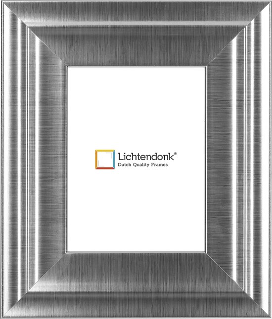 Cadre photo Classique - Argent - Profil large - Format photo 28x35 - Verre antireflet - Art.no. 10607428351