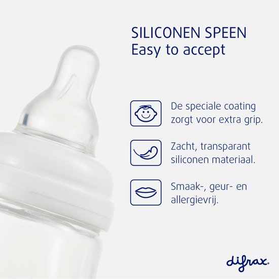 Difrax Babyfles 250 ml Natural - S-Fles - Anti-Colic - Lichtroze/Lichtbruin - Duopack - Difrax