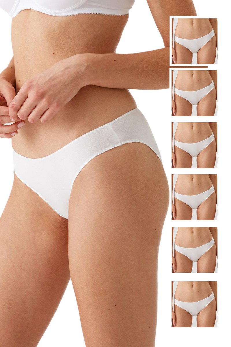 Viuma V203026 Damesslip - Katoenen Bikini Brief Ondergoed – Dagelijks Comfort - Set van 6