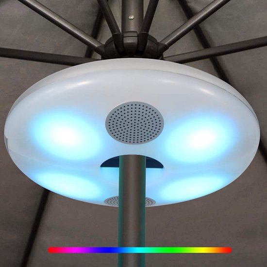 Parasol Led Verlichting met Bluetooth Speaker Oplaadbaar Parasol