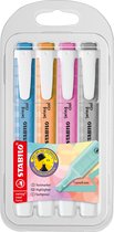 STABILO swing cool Pastel - Surligneur - Perfect pour les Bébé en route - Trousse à crayons avec 4 couleurs