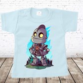 Blauw shirt met robot -s&C-62-t-shirts jongens