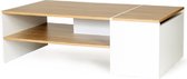 Luxiqo® Multifunctionele Salontafel met Opbergruimte – Salontafel Wit – Salontafel Hout – Koffietafel – Bijzettafel – Salontafel Rechthoekig – Hout, Wit – 110 x 60 x 36,5 cm