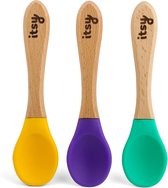 Itsy Spoonz - Bamboe lepel set - 3 stuks - multi kleuren - oefenlepels