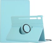 Samsung Galaxy Tab S7 Hoes - Mobigear - 360 Rotating Serie - Kunstlederen Bookcase - Blauw - Hoes Geschikt Voor Samsung Galaxy Tab S7