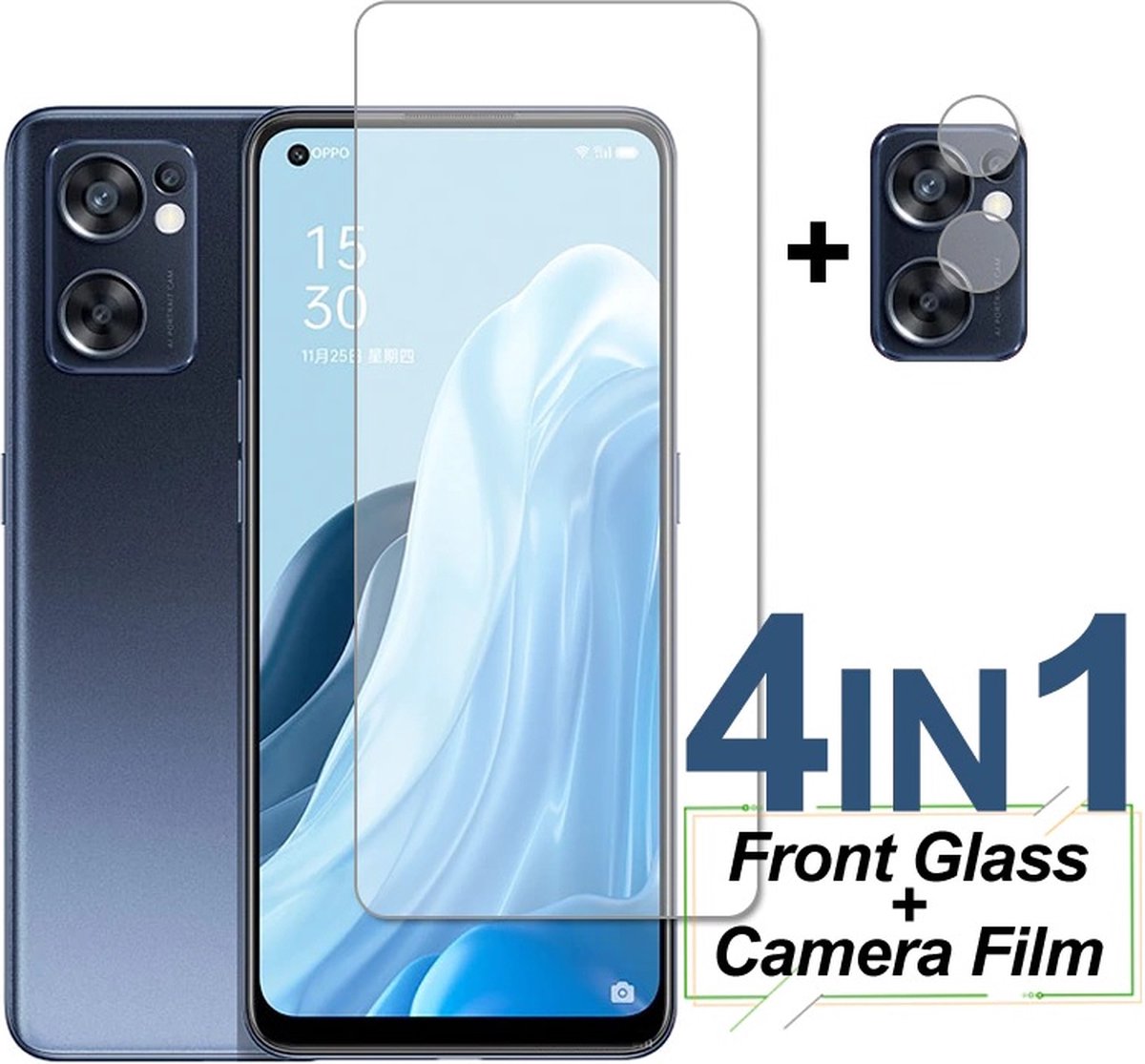 Reno7 Pro 5G Screen Protector – Screenprotector glas – Lens glas protector