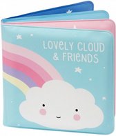 badboekje Cloud&Friends 12 cm foam blauw/roze