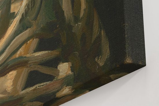 Artaza Peinture sur toile Tête de squelette avec une cigarette allumée - Vincent van Gogh - 60x80 - Art - Impression sur toile