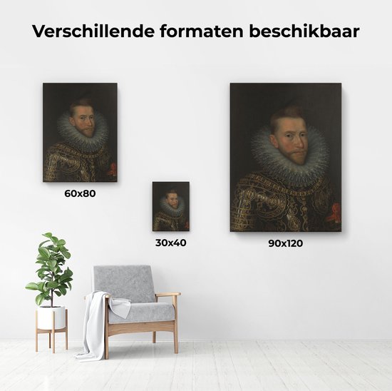 Artaza Toile Peinture Portrait d' Albrecht d'Autriche - Frans Pourbus - 30x40 - Klein - Art - Impression sur Toile