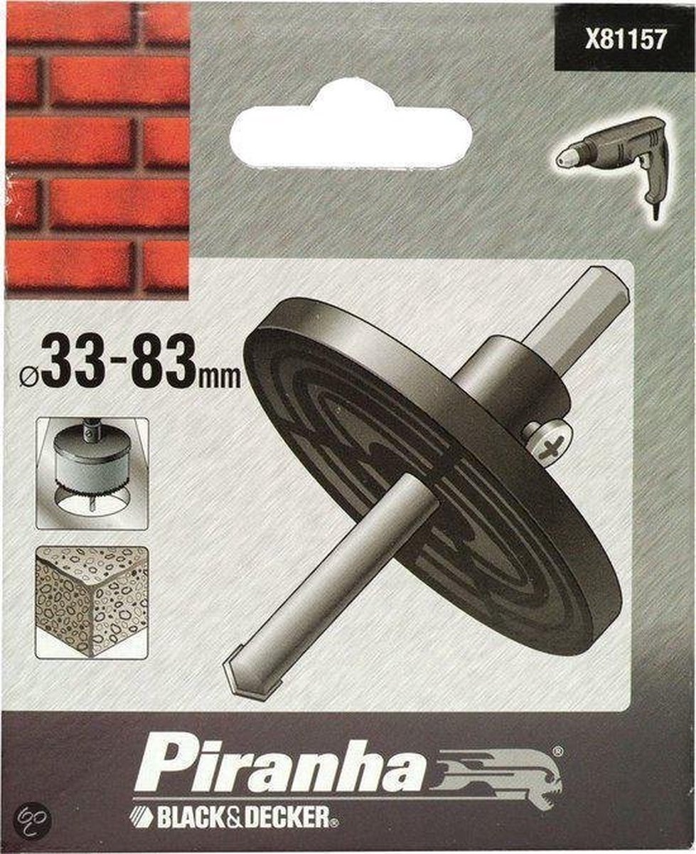 Piranha Adaptor voor TCT-gatzagen 33 - 83mm X81157 - Piranha