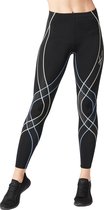 CW-X - Generator Compressiebroek -hardloopbroek- lang - heup, rug, hamstring en knie ondersteuning - dames - maat - Zwart/Sorbet - maat XL