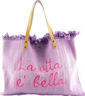 Jozemiek La Vita e Bella - Shopper - Strandtas - Lila