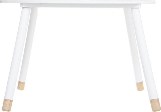 Atmosphera Kids Kindertafel Vos wit met houten poten - 62 c 64 x H 43 cm - Basic tafel - Knutseltafel van Atmosphera — afbeelding 3