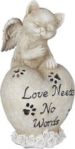 relaxdays memorial stone cat - memorial stone pet - pierre tombale pour chats - décoration