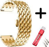 Samsung Galaxy Watch Active bandje staal goud draak + toolkit