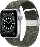 Nylon bandje gevlochten Groen geschikt voor Apple Watch 42/44/45mm