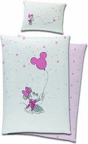 dekbedovertrek Minnie Mouse 100 x 135 cm katoen wit