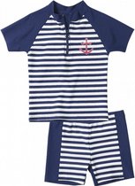 zwemset UV-werend blauw jongens maat 110/116