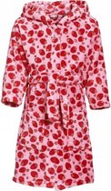 badjas aardbeien meisjes roze/rood maat 134/140