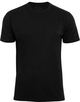 Basic T-Shirt met ronde hals - Zwart/Grijs - Premium gekamd katoen - XL
