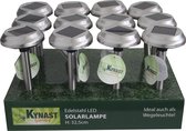 Kynast Solar lamp RVS 4 stuks LED tuinlamp met prikker pad en tuin verlichting zonne energie