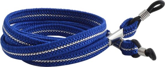 Fako Bijoux® - Brillenkoord - Elastisch - 70cm - Blauw