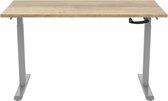 GAME HERO Gallant Gaming Bureau - Grijs Frame - 160 x 80 cm - Natuur Eiken Blad