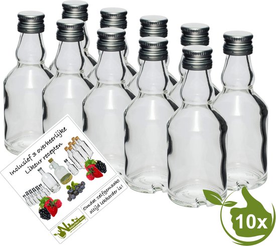 Mini bouteilles en verre "shot" 50ml (10 pièces) | bol.com