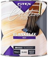 Fitex Creative Plus Blanke Lak Mat Waterbasis-Transparant-750 ml