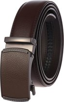 Camel lederen riem zonder gaatjes met automatische gesp voor heren ( model L168 )